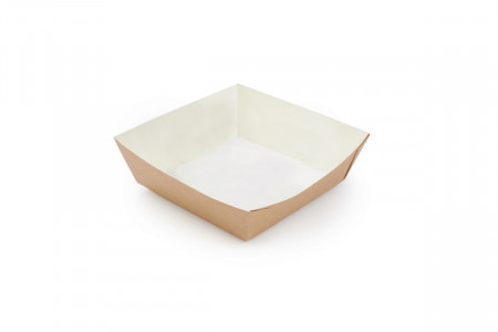 Kraft white eco tray