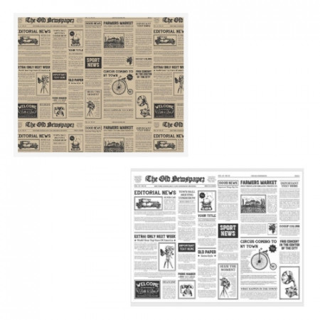 Table mat, newspaper design