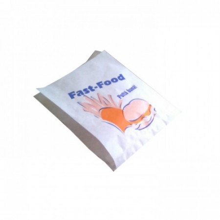 Coltar alb imprimeu Fast Food