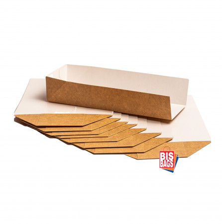 Natural cardboard tray baguette