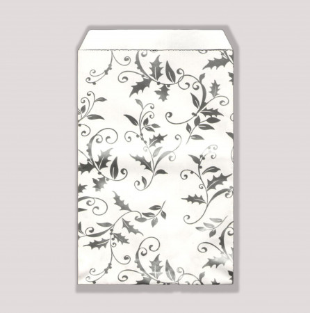 Silver mistletoe haberdashery bag