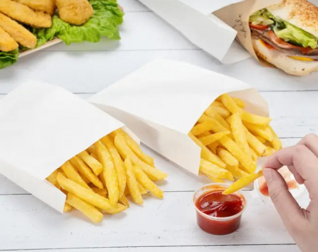 White greaseproof paper bag