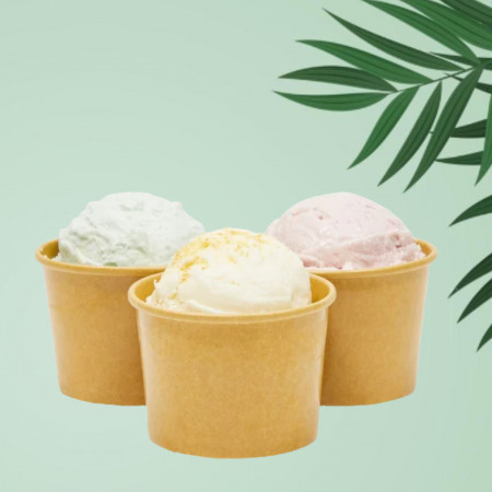 Pahare carton inghetata KRAFT
