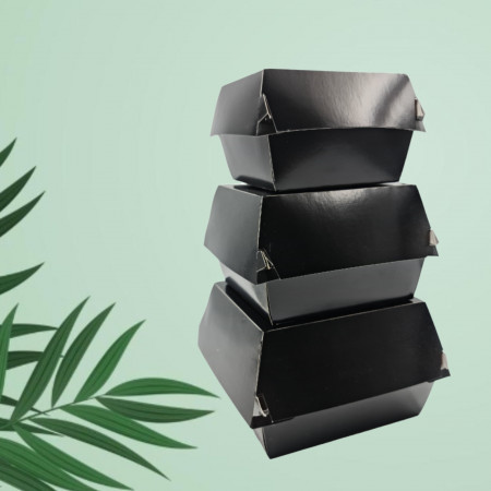 Hamburger box Black