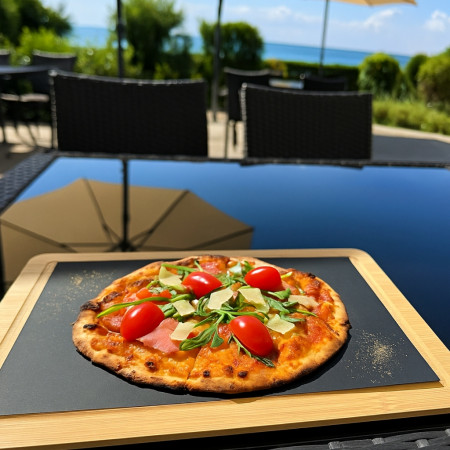 Hartie cerata neagra pentru pizza, burger, cartofi