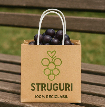 Pungi hartie struguri, hartie natur 70gr, 1 kg,, 18 x 9 x 15cm