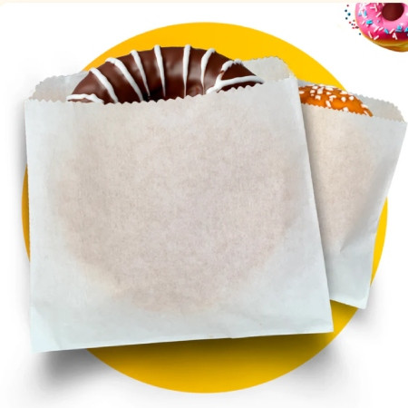 Punga hartie alba gogosi, sandwich, cartofi prajiti